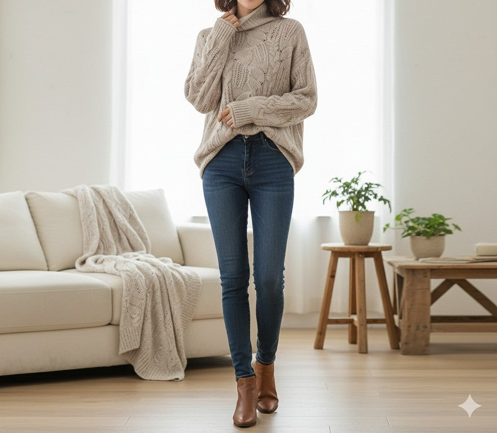 Karin - Doux Pull Col Roulé