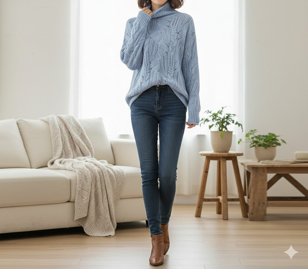 Karin - Doux Pull Col Roulé